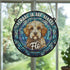 Cavapoo Brown & White Memorial Stained Glass Effect Suncatcher
